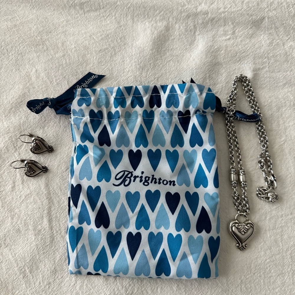 Brighton Blair Heart necklace with matching earrings.